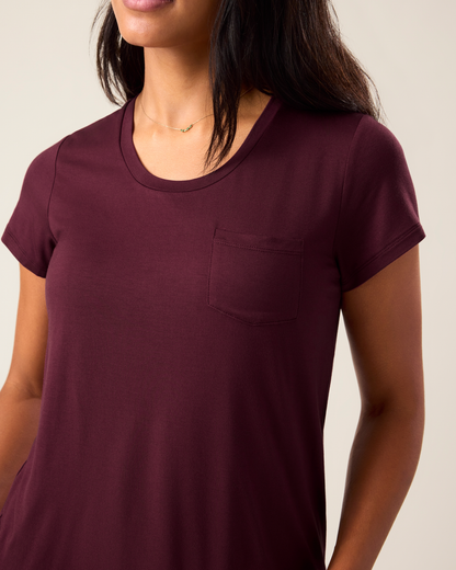 Everyday Maternity & Nursing T-shirt | Deep Burgundy