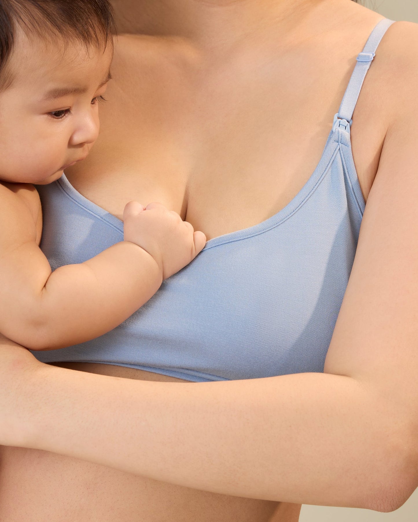 French Terry Maternity & Nursing Bralette | Vintage Blue