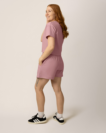 French Terry Nursing T-shirt | Light Mauve