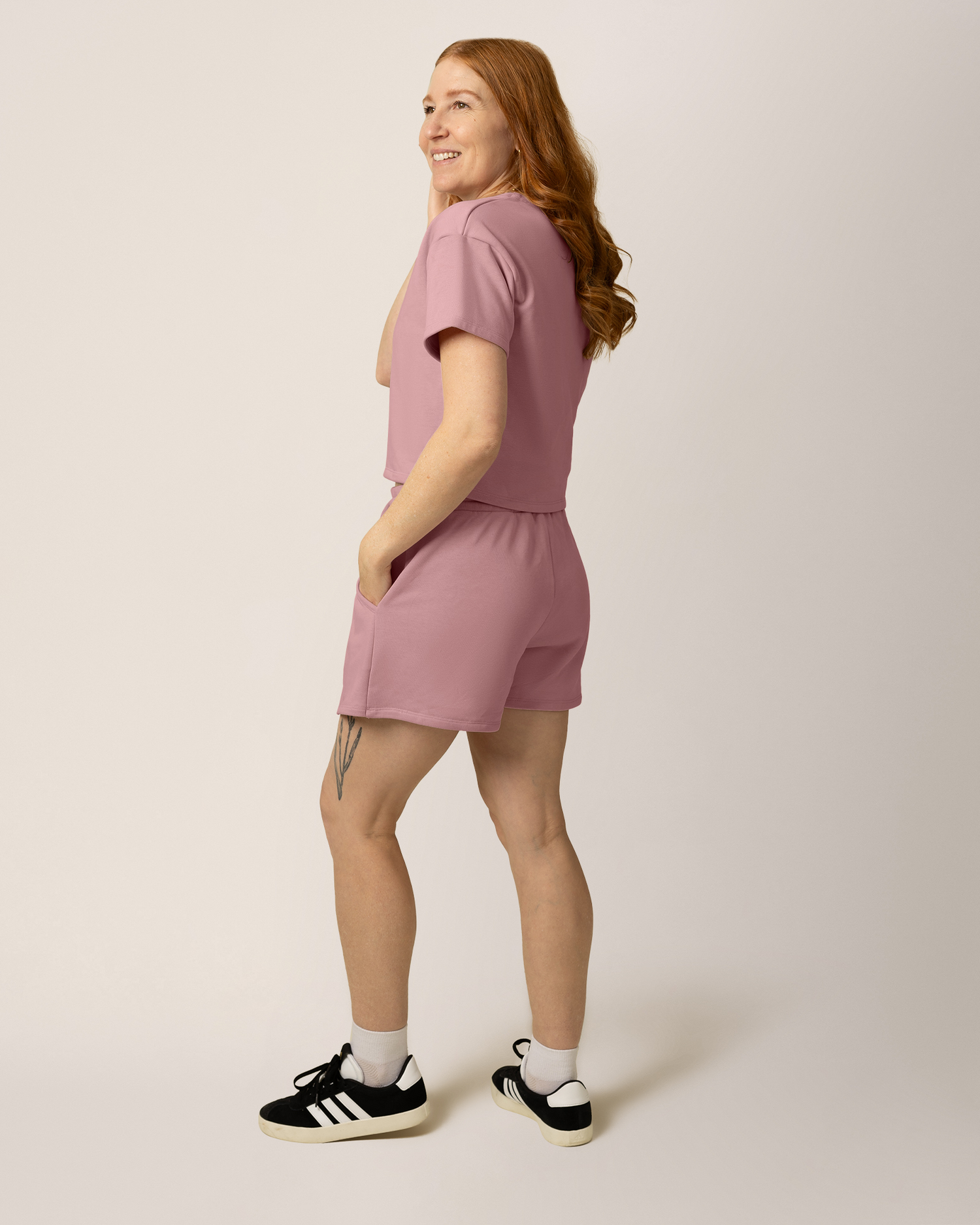 French Terry On the Go Skort | Light Mauve
