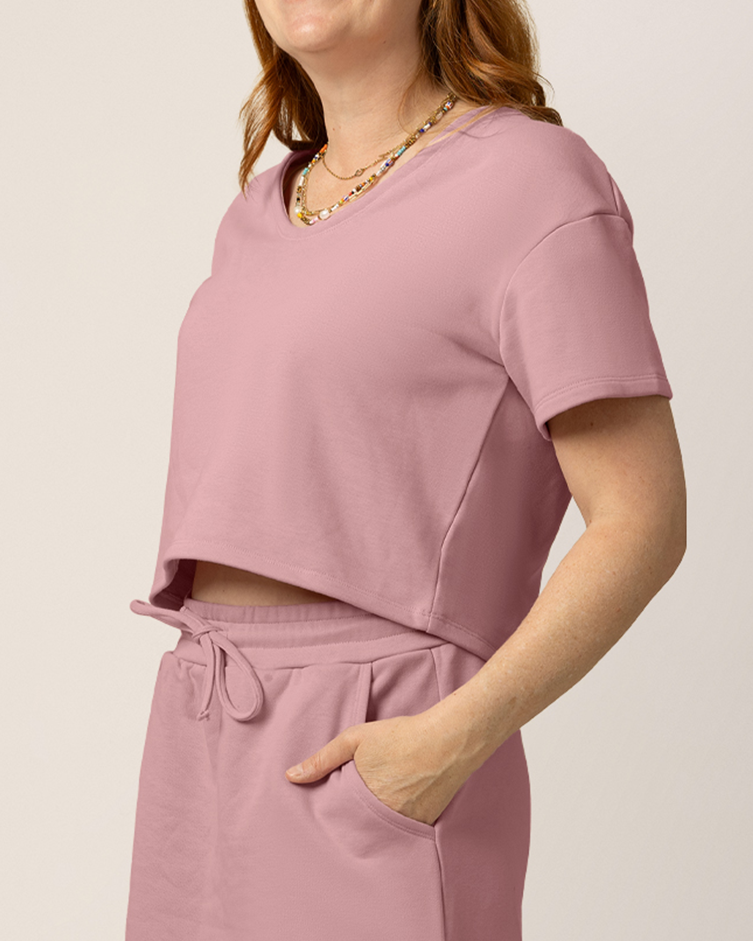 French Terry On the Go Skort | Light Mauve