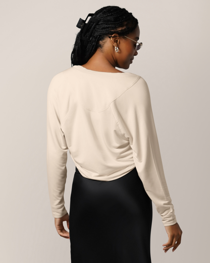 French Terry Cardigan Shrug | Oatmeal