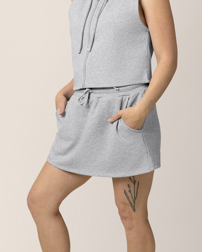 French Terry On the Go Skort | Grey Heather