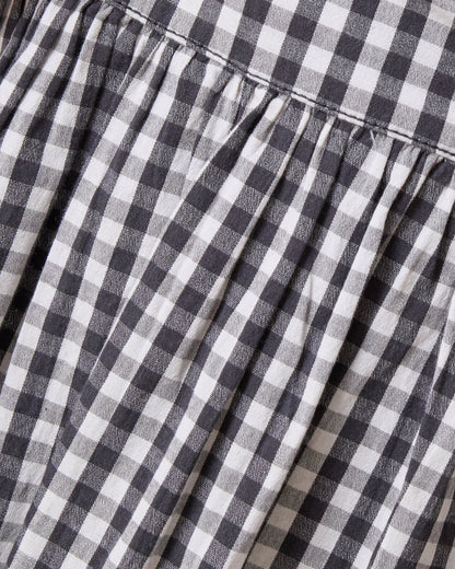 Gracie Poplin Nursing Midi Dress | Black & White Gingham