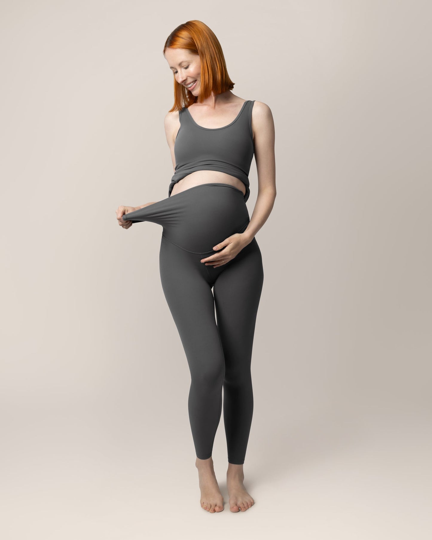 Grow with Me™ Maternity & Postpartum Legging | Stormy Grey