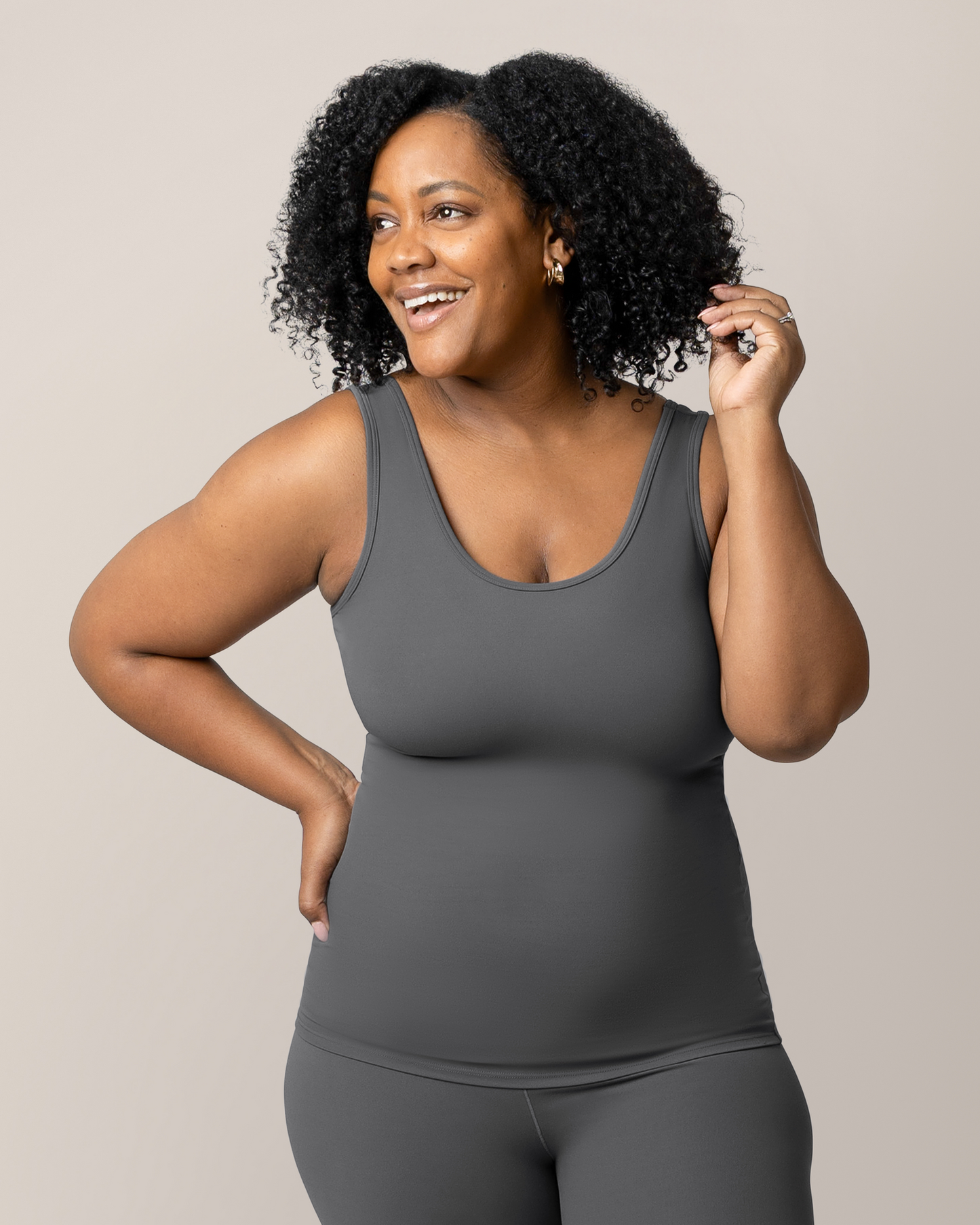 Grow with Me™ Maternity & Nursing Tank | Stormy Grey