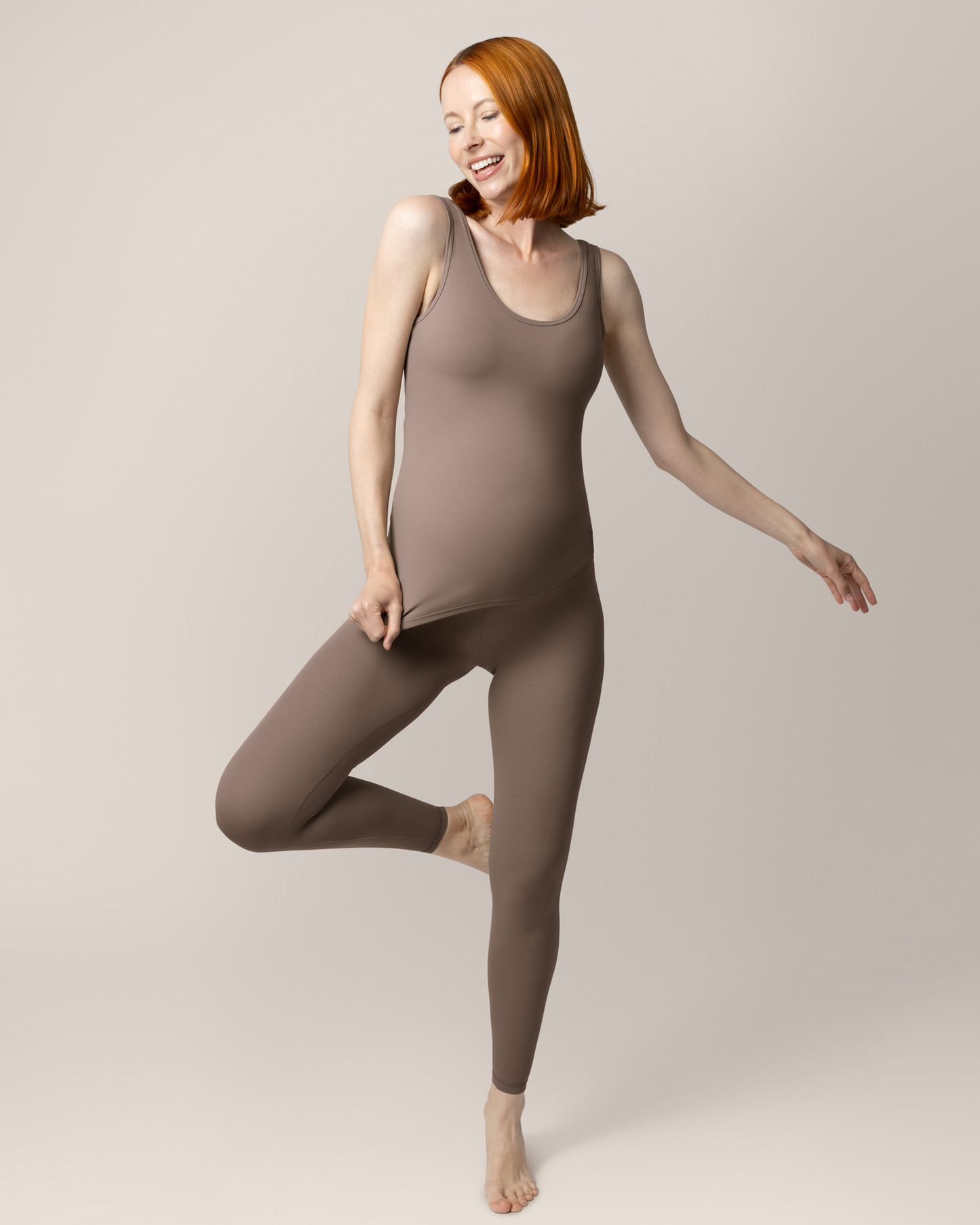 Grow with Me™ Maternity & Postpartum Legging | Taupe