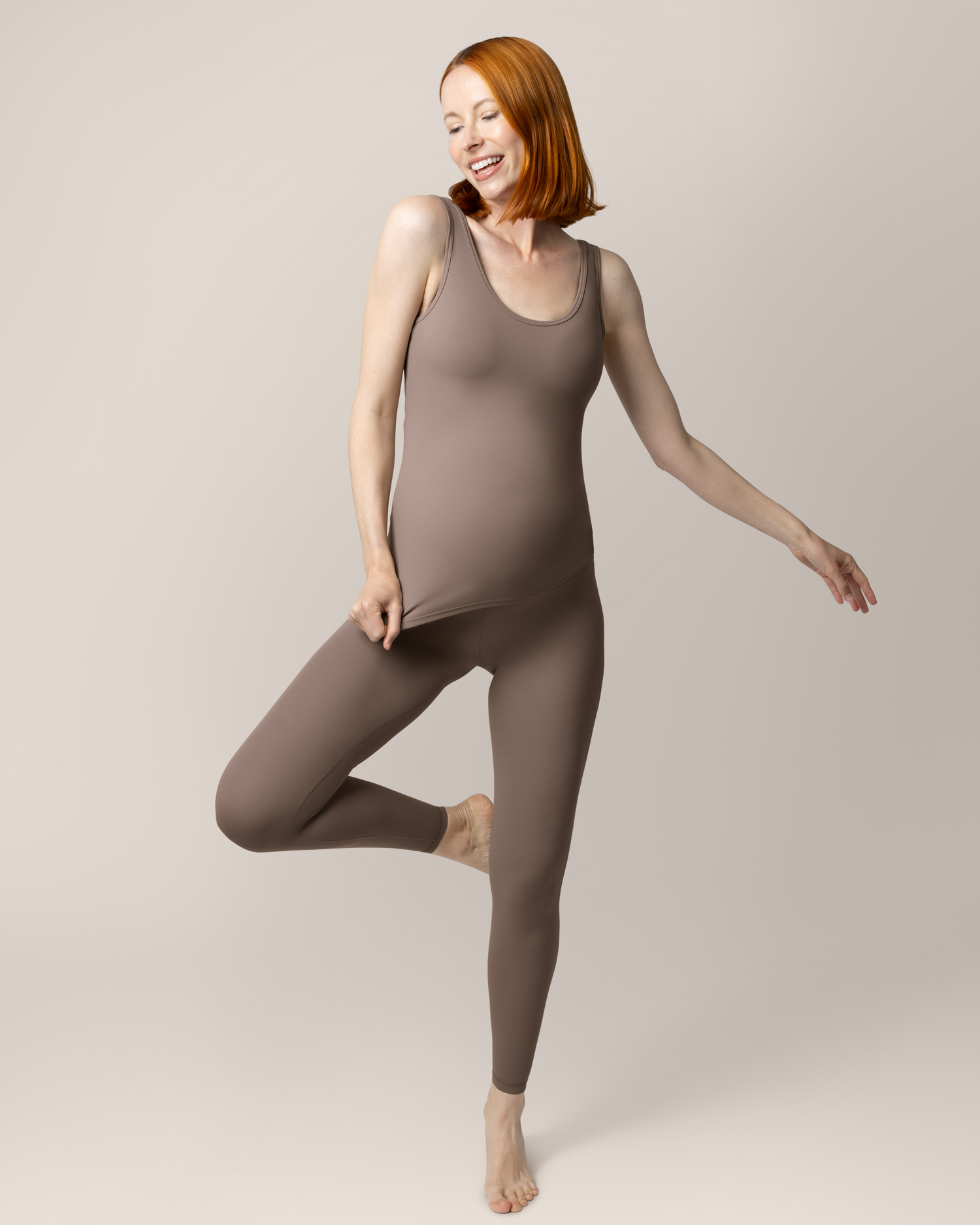 Grow with Me™ Maternity & Postpartum Legging | Taupe