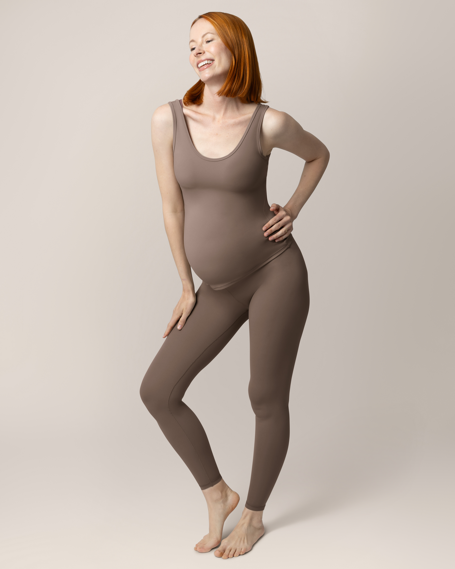 Grow with Me™ Maternity & Nursing Tank | Taupe