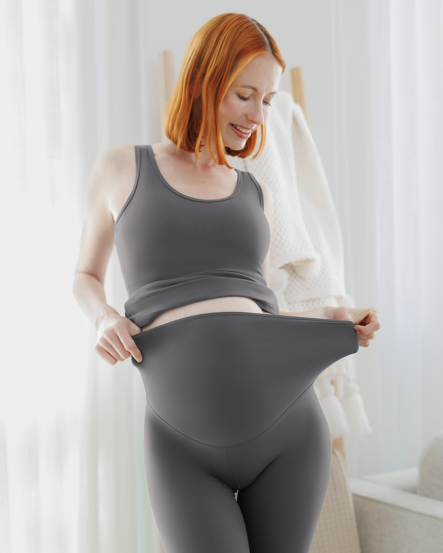 Grow with Me™ Maternity & Postpartum Legging | Stormy Grey
