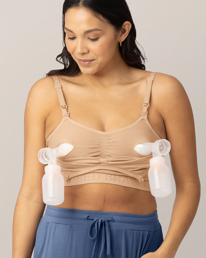 Sublime® Hands-Free Pumping Bra Two-Pack | Beige & Pink Heather