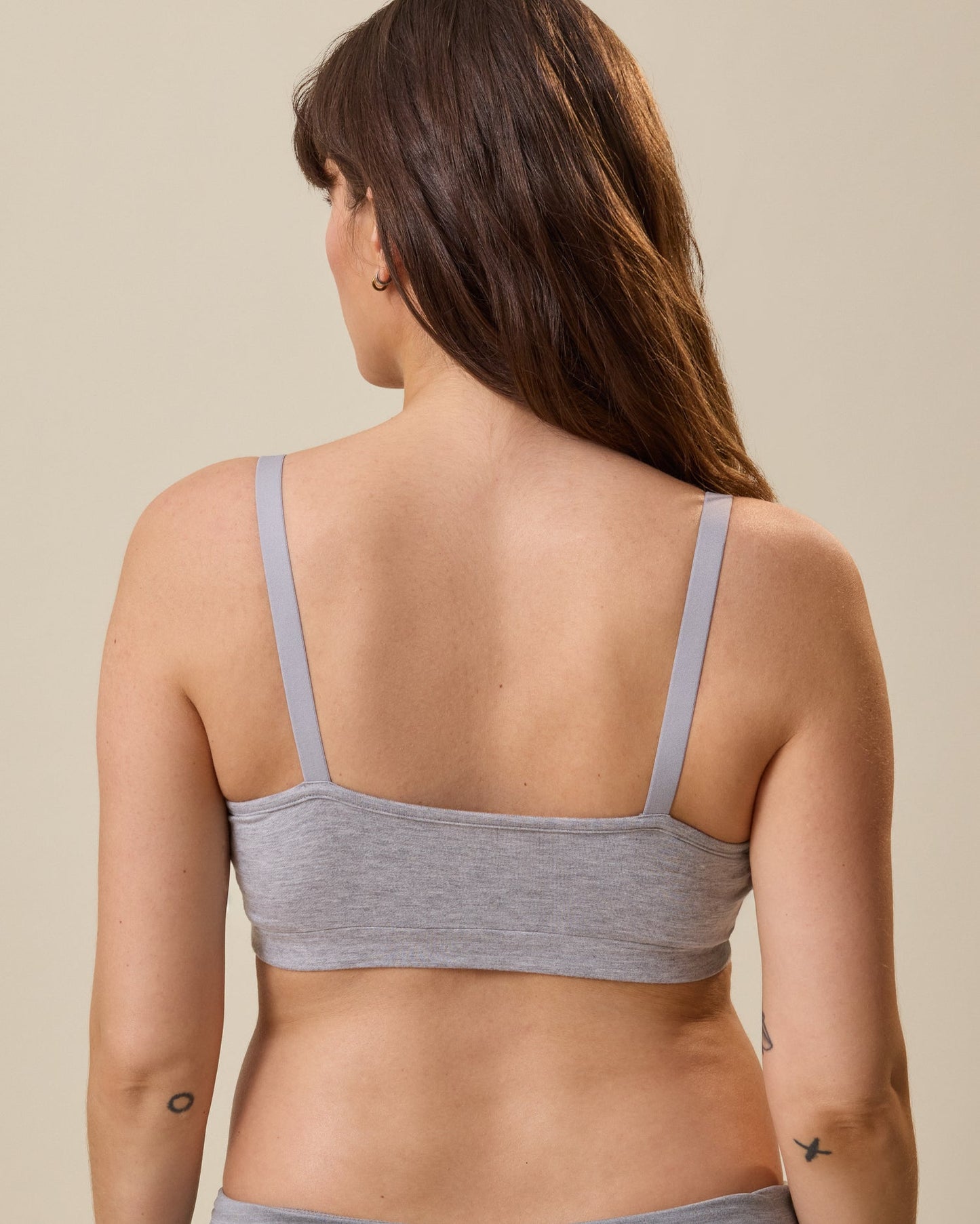 French Terry Maternity & Nursing Bralette | Grey Heather