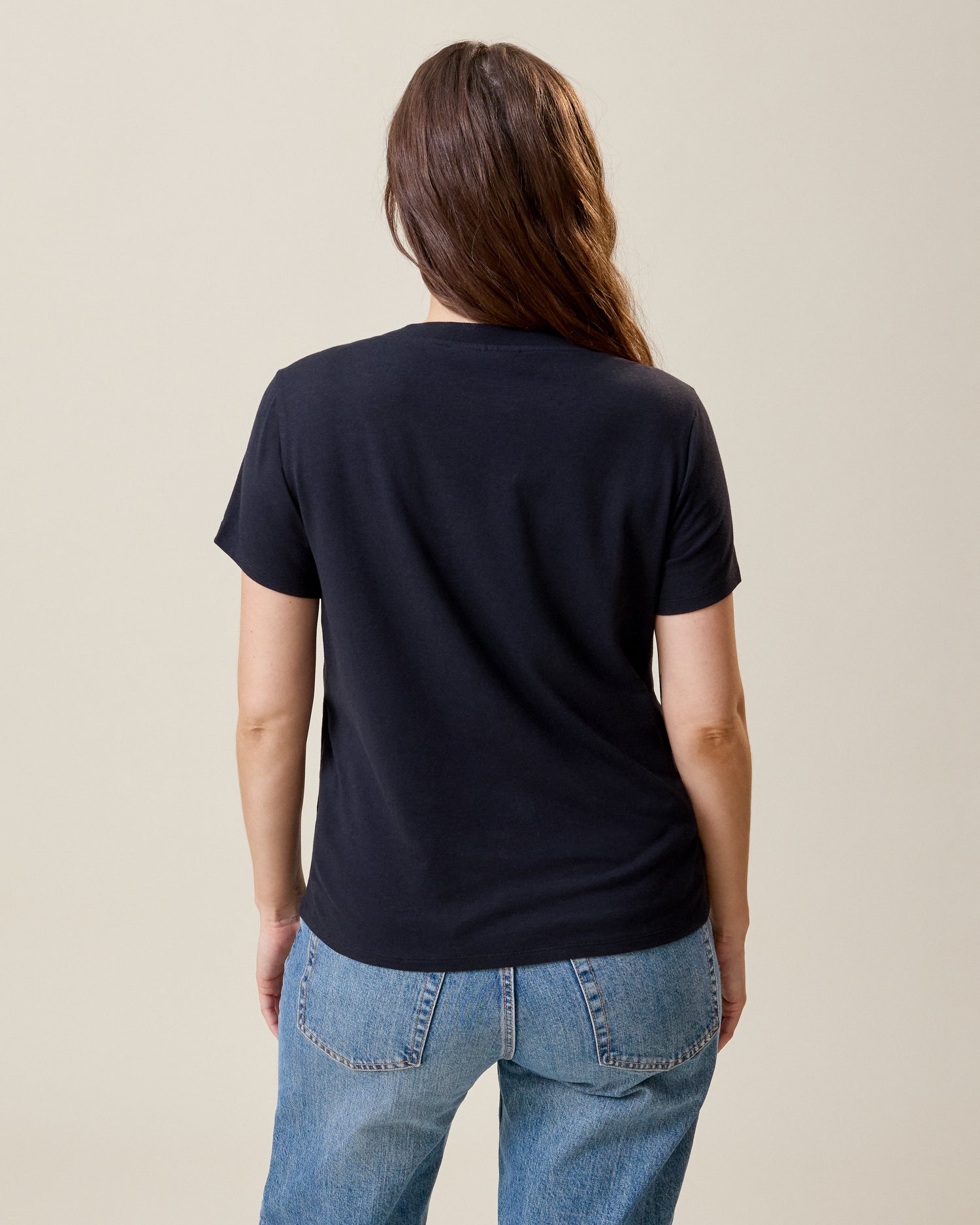 Modal V-neck Nursing T-shirt | Black