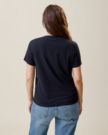 Modal V-neck Nursing T-shirt | Black