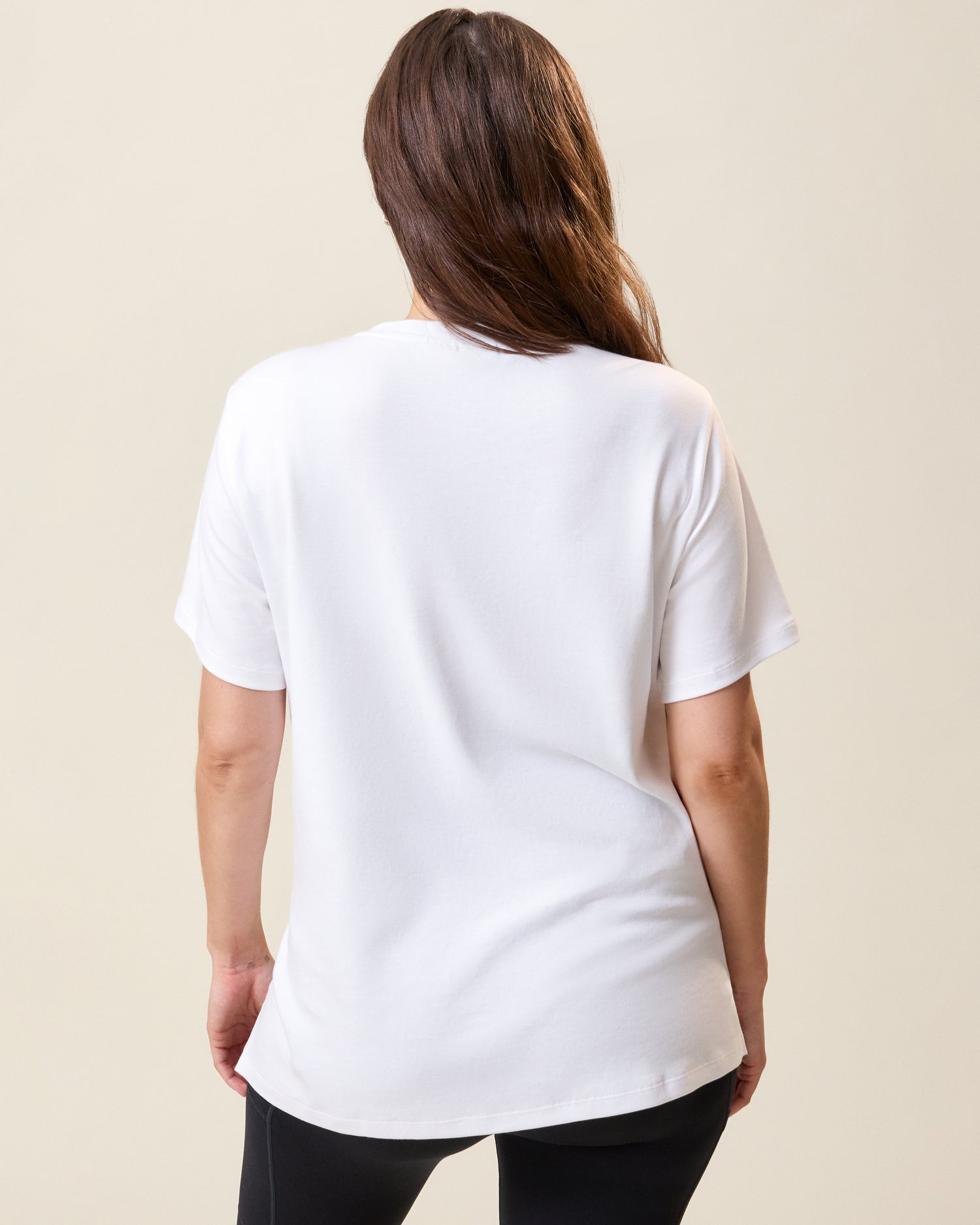 Pima Cotton Side Zip Maternity & Nursing T-shirt | White
