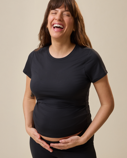 The Sunday Maternity & Nursing Pajama Set | Black