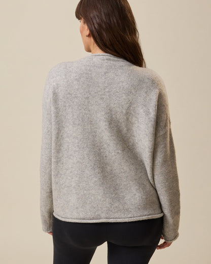 Ultra Soft Maternity & Postpartum Cardigan | Grey Heather