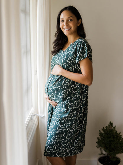 Universal Labor & Delivery Gown | Evergreen Blossom