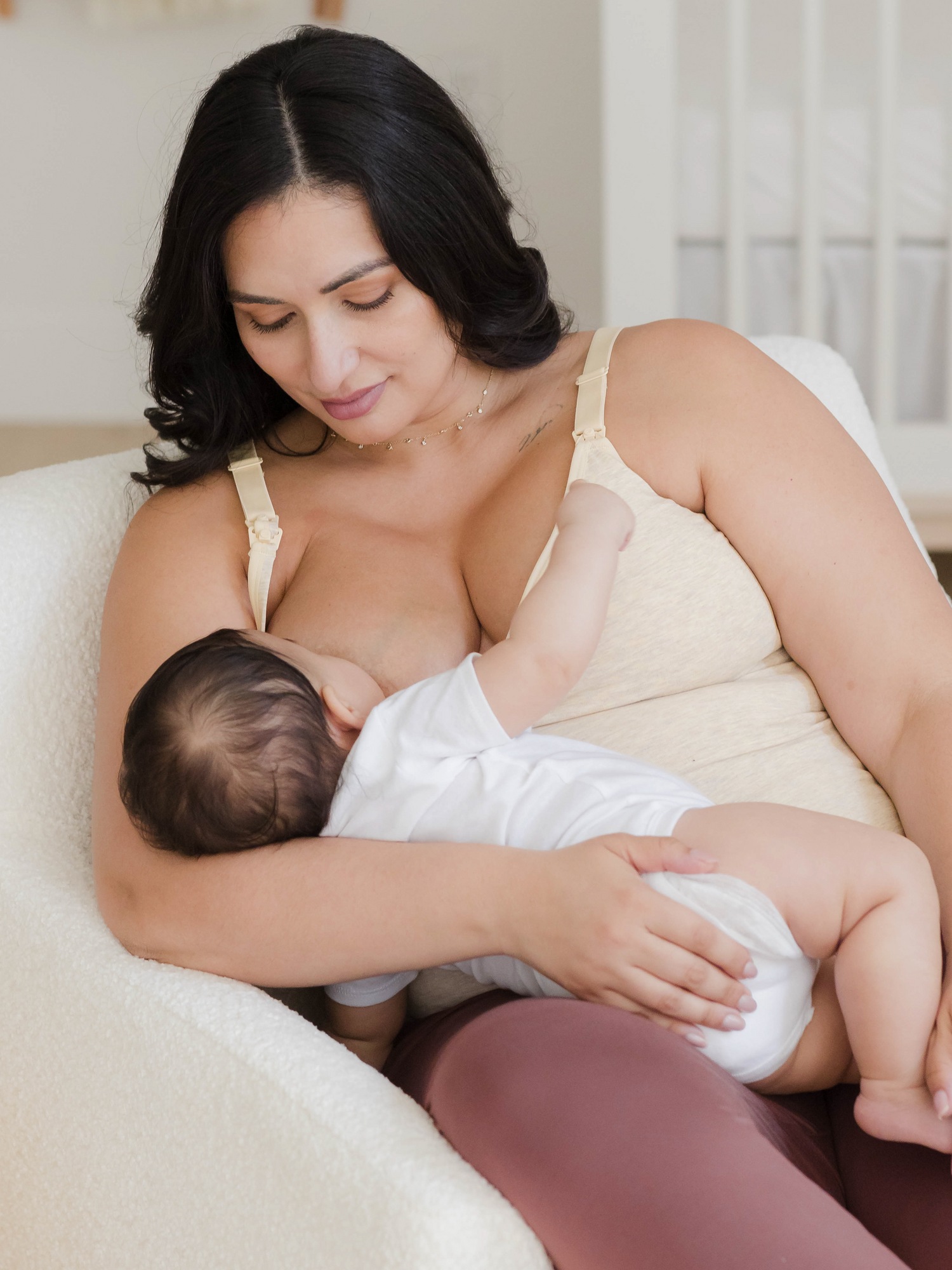 Sublime® Bamboo Hands-Free Pumping & Nursing Cami | Oatmeal Heather