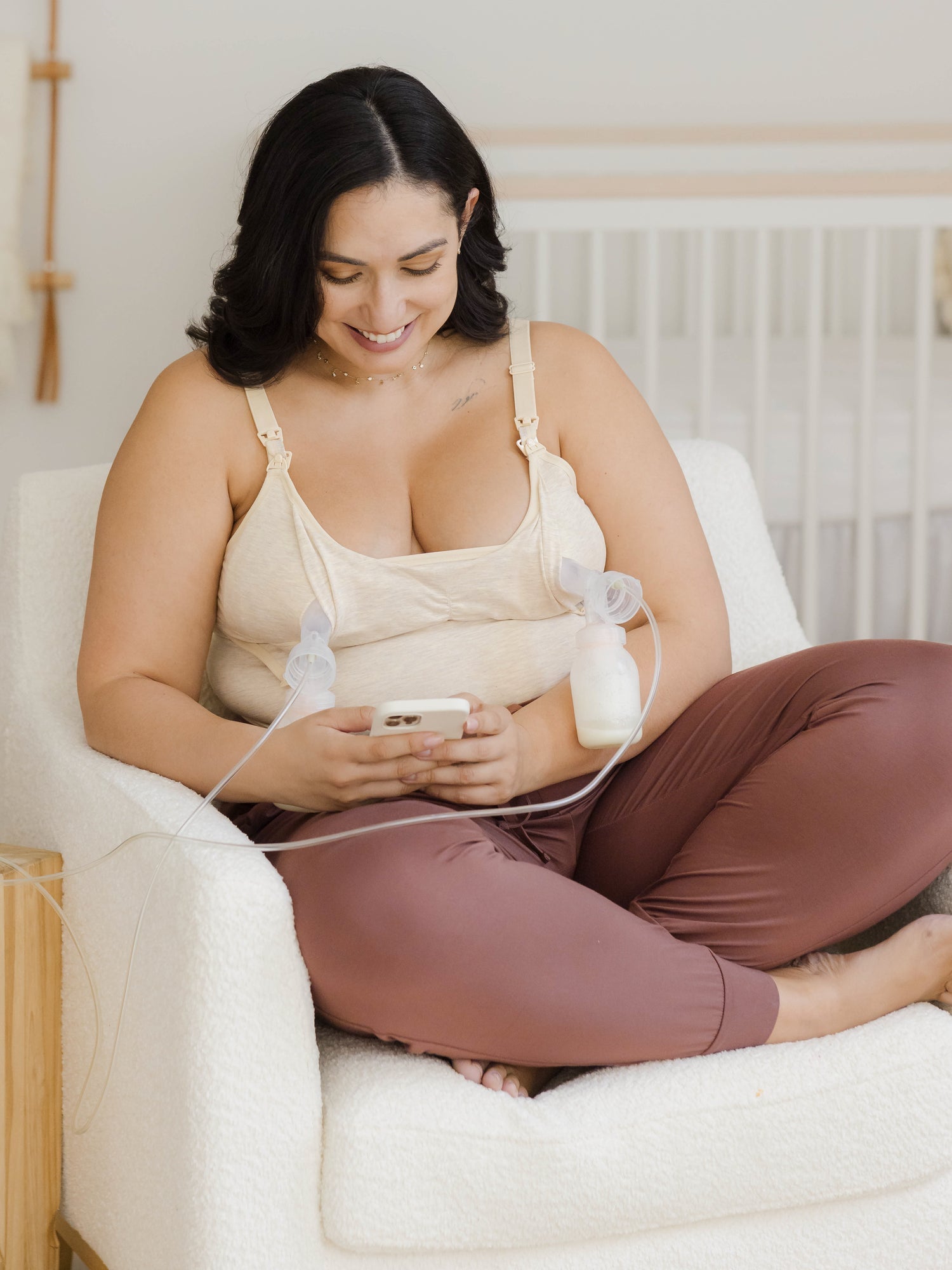 Sublime® Bamboo Pumping Cami Two-Pack | Black & Oatmeal Heather