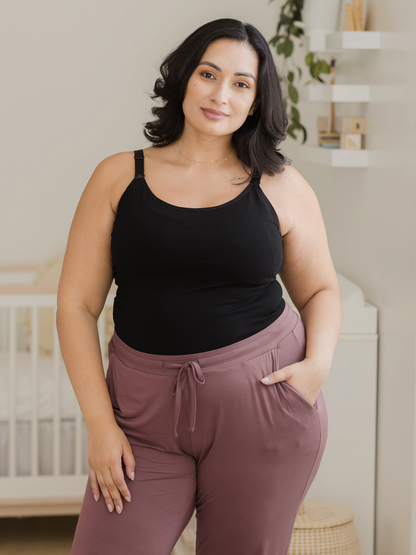 Sublime® Bamboo Hands-Free Pumping & Nursing Cami | Black