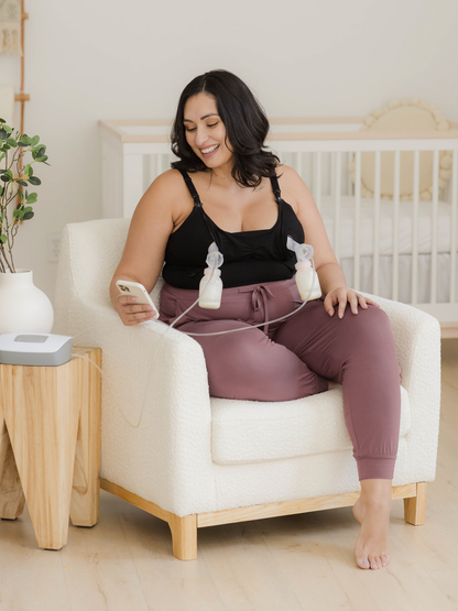 Sublime® Bamboo Hands-Free Pumping & Nursing Cami | Black