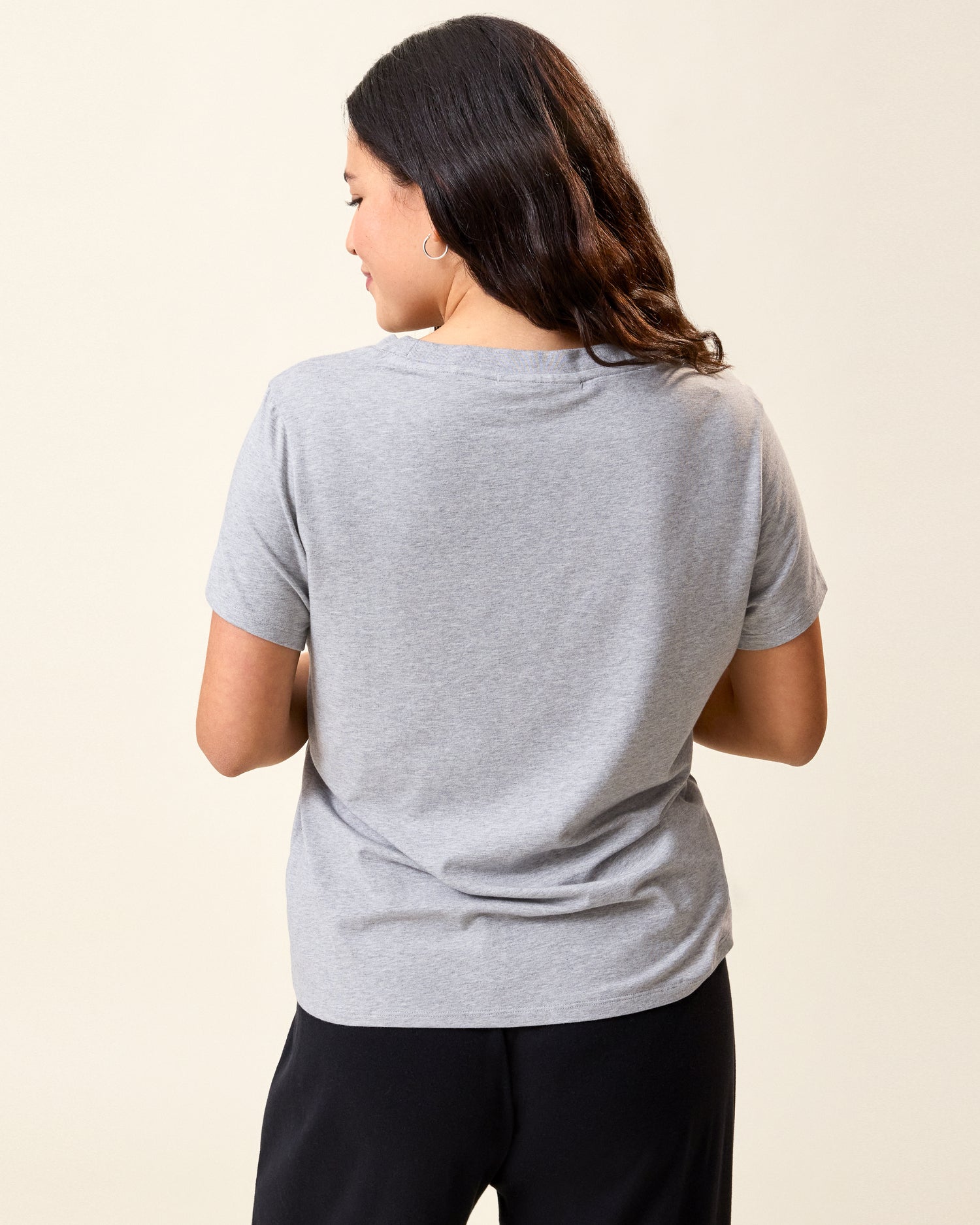 Modal V-neck Nursing T-shirt | Grey Heather