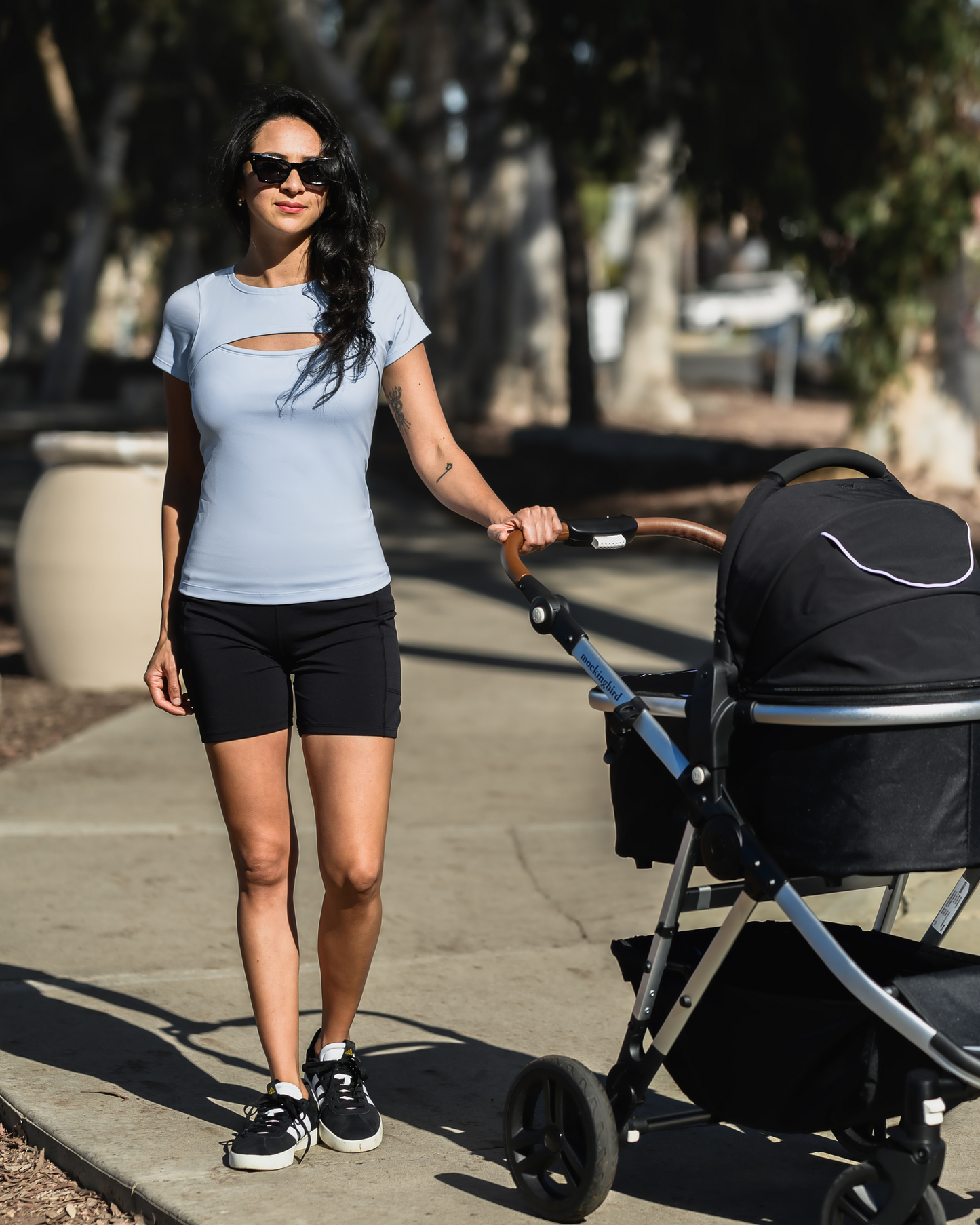 Luna Active Cut Out Nursing Top | French Blue
