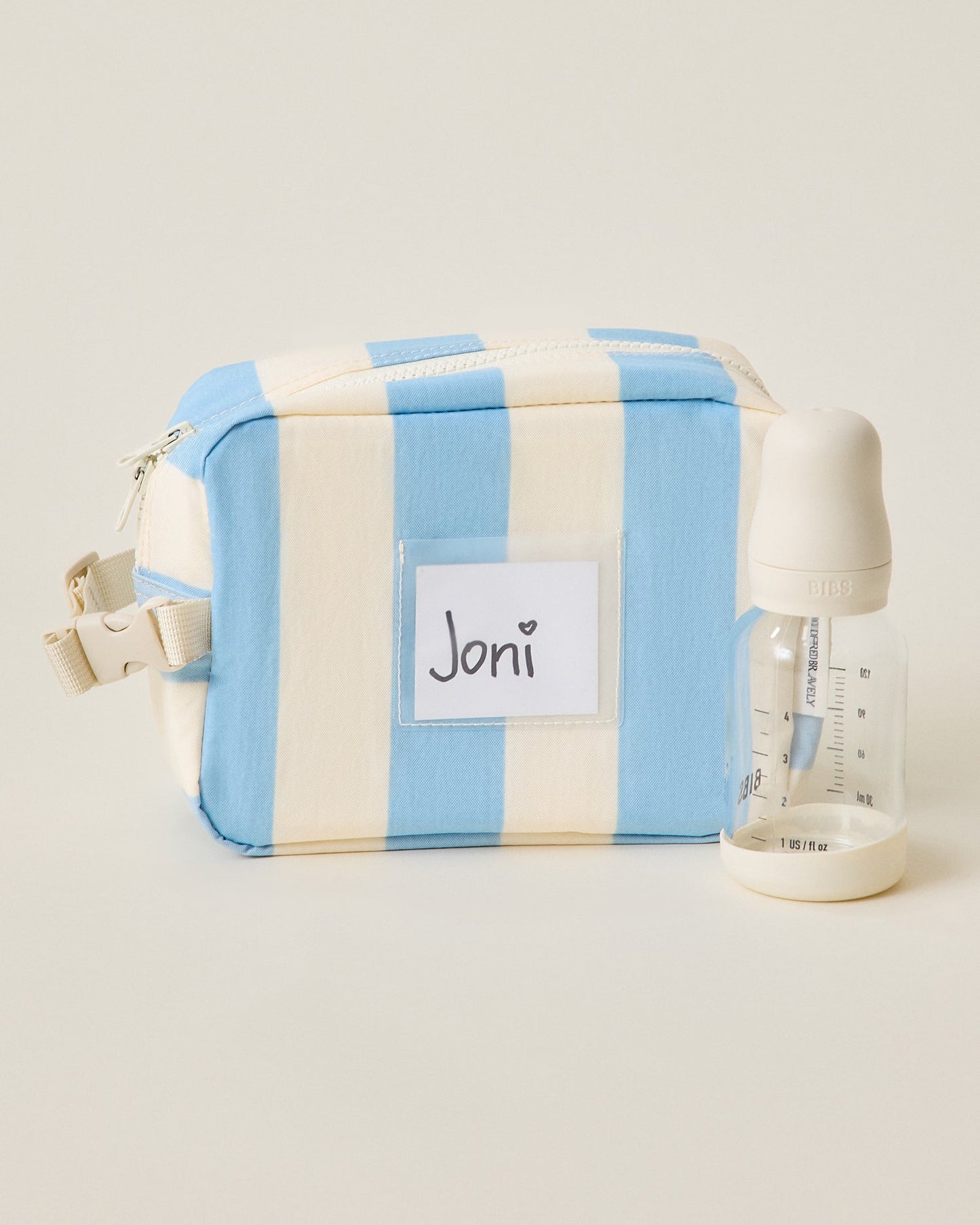 Mini Cooler Bag | Blue Wide Stripe