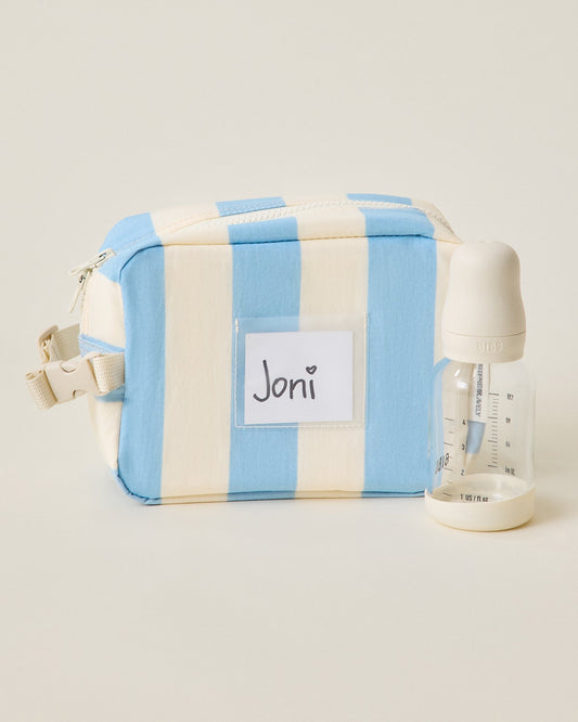 Mini Cooler Bag | Blue Wide Stripe
