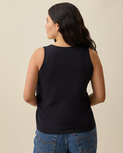 Modal Signature Nursing Tank | Black