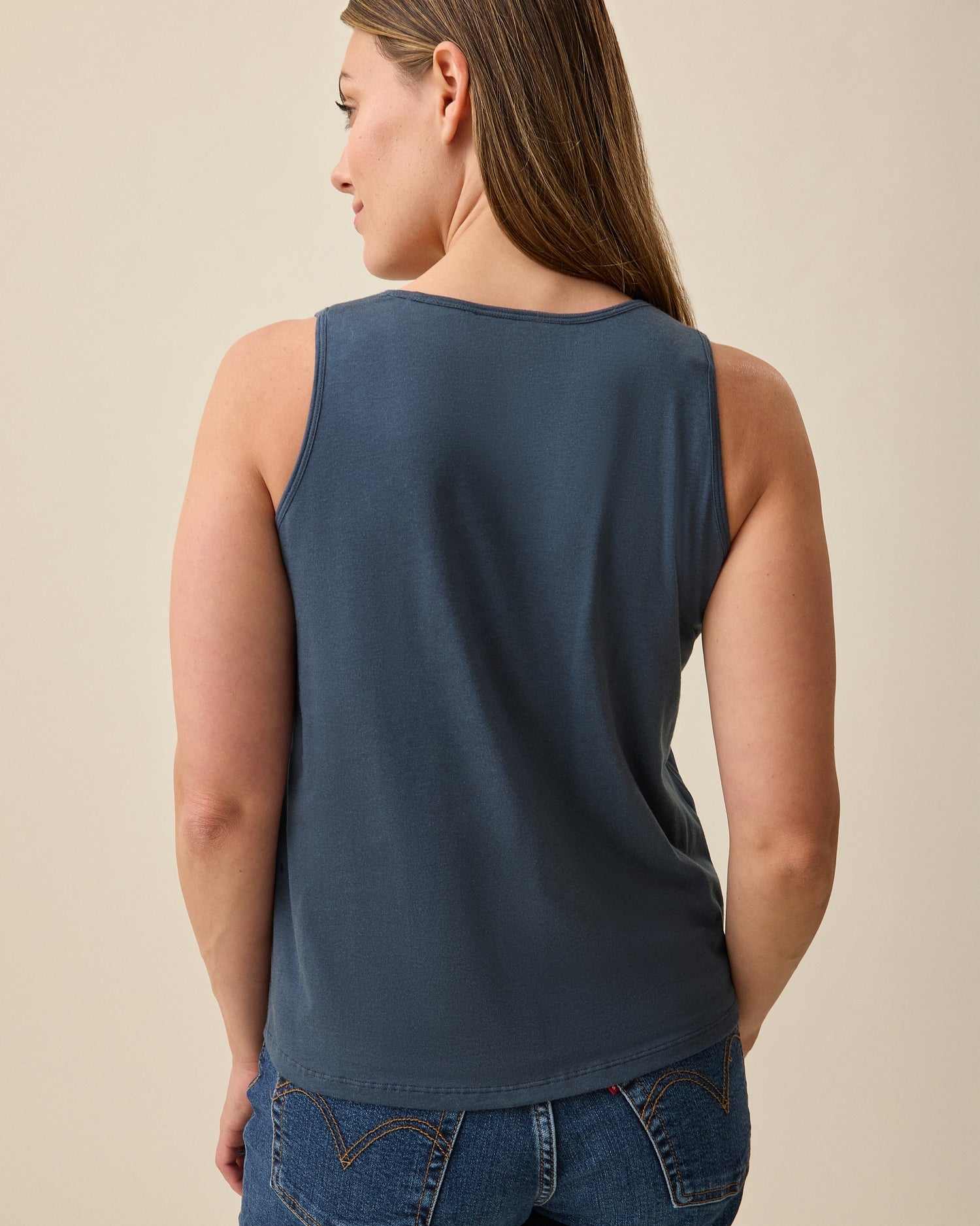 Modal Signature Nursing Tank | Midnight Blue