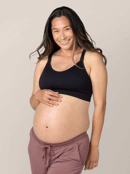 Mia Maternity & Nursing Lounge Bra | Black
