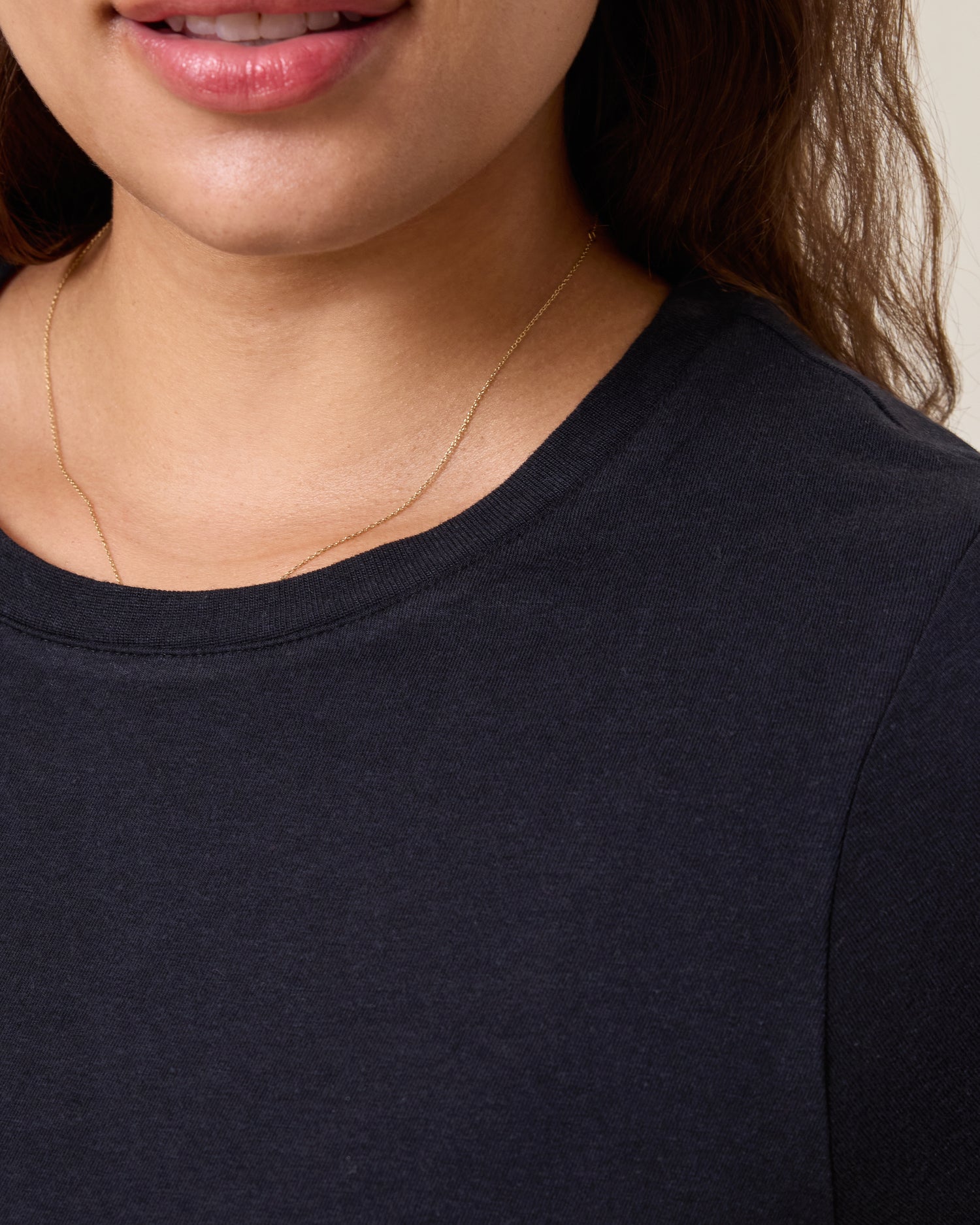 Modal Crew Neck Nursing T-shirt | Black