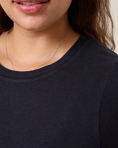 Modal Crew Neck Nursing T-shirt | Black