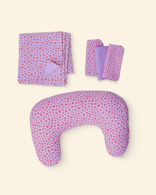 Muslin Breastfeeding Bundle | Lavender Cosmos