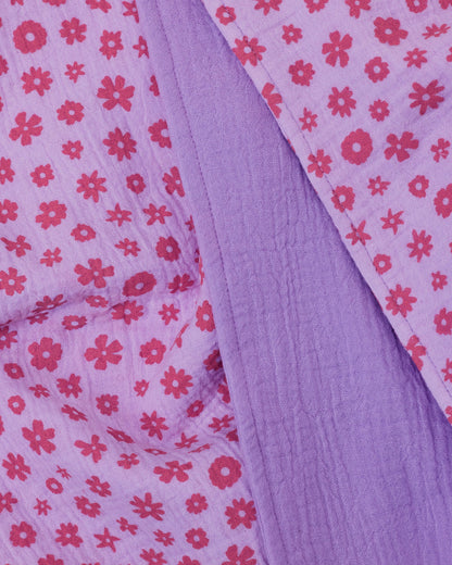 Organic Muslin Burp Cloth (Three-Pack) | Lavender Cosmos
