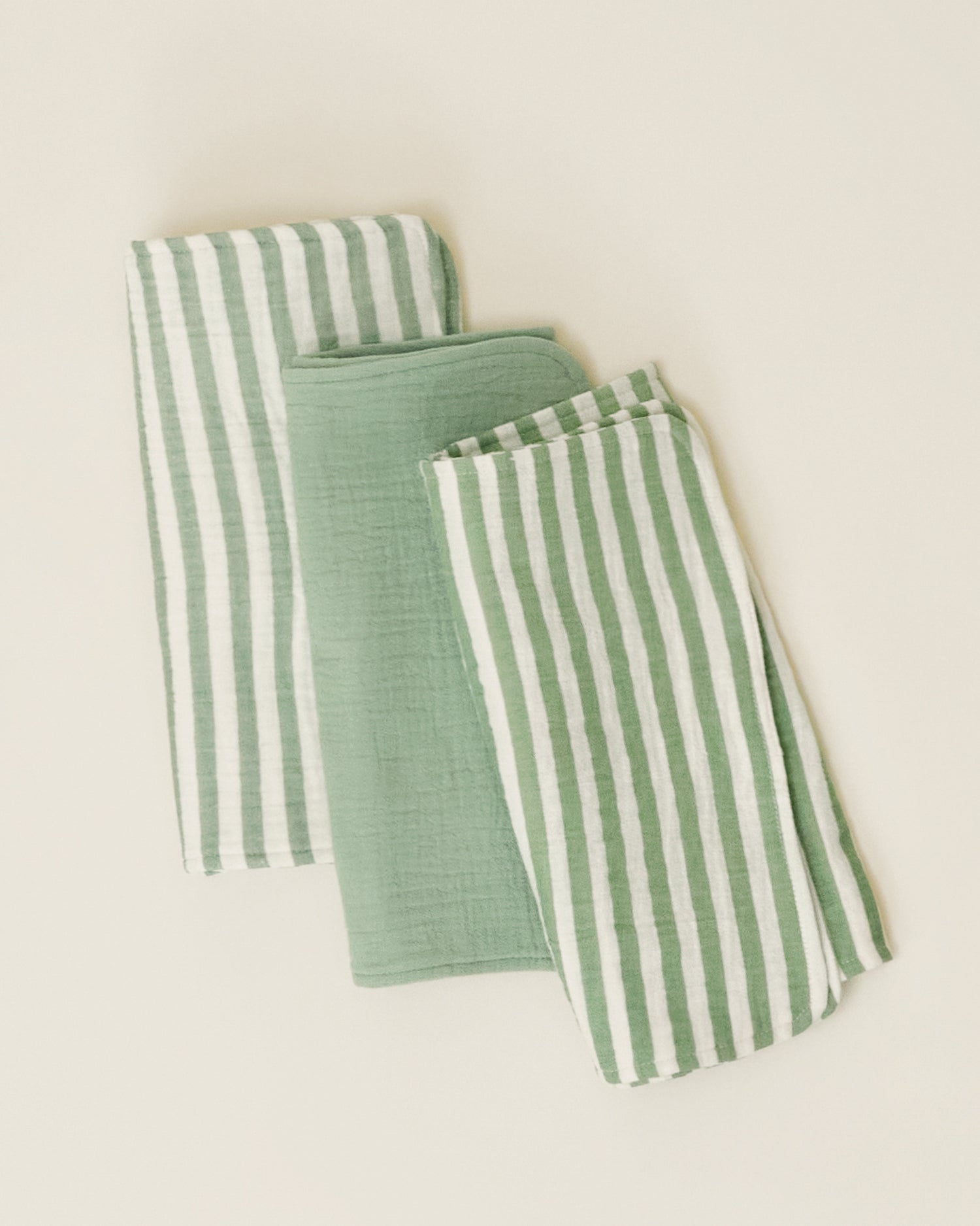Must-Have Muslin Set | Sage Stripe