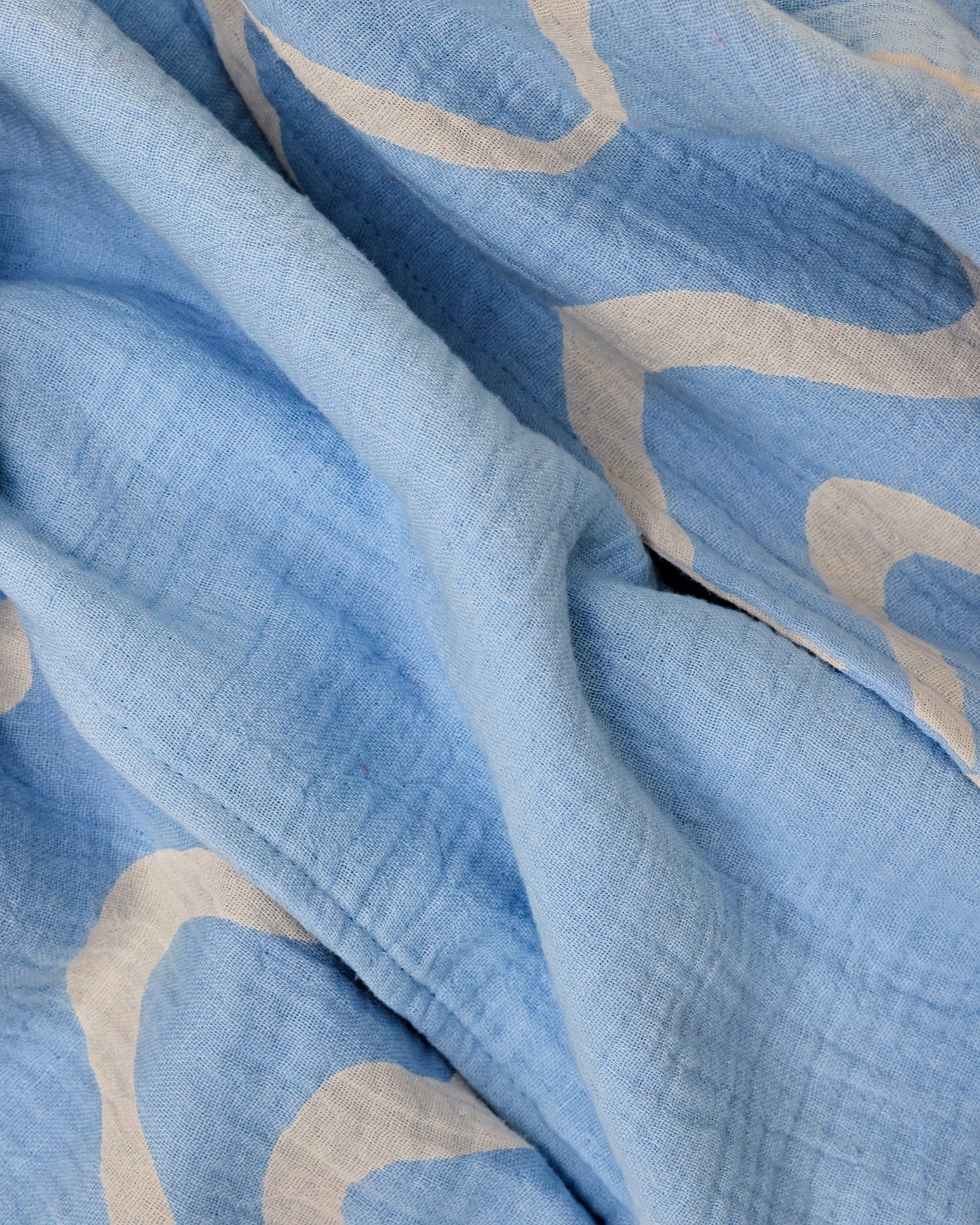 Organic Muslin Burp Cloth (Three-Pack) | Blue Waves