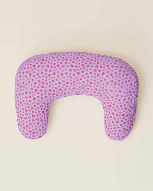Organic Muslin Nursing Pillow Cover | Lavender Cosmos