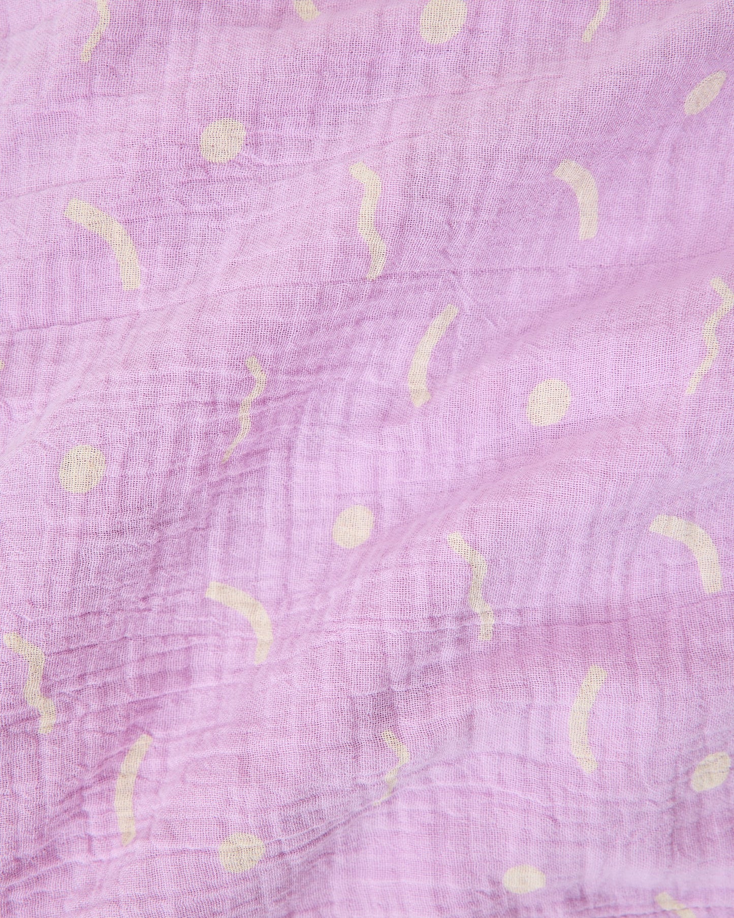 Organic Muslin Swaddle | Lilac Squiggles