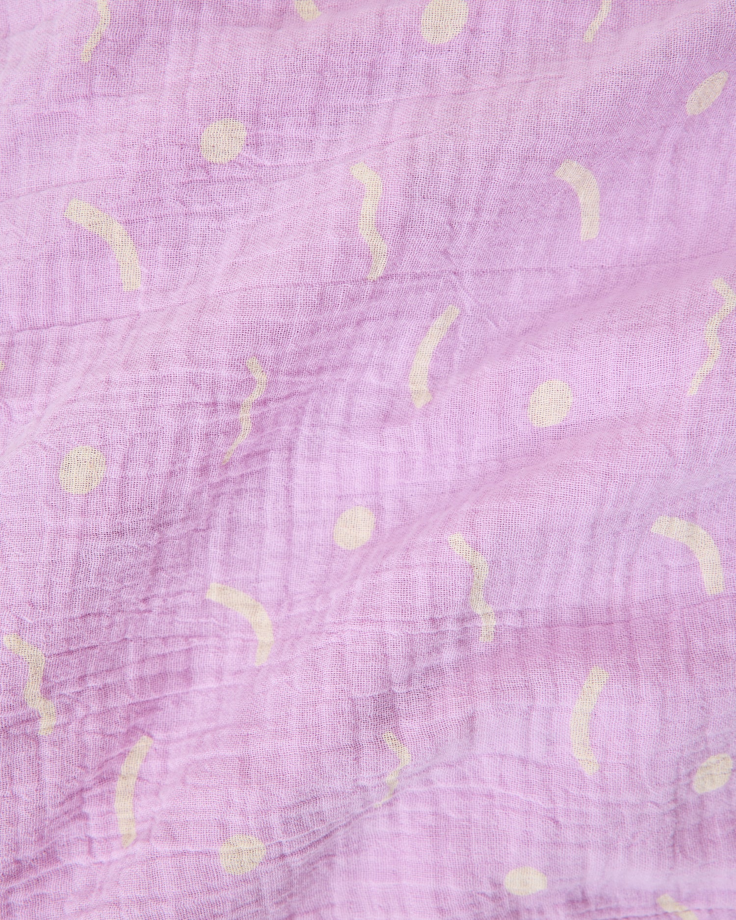 Organic Muslin Swaddle | Lilac Squiggles