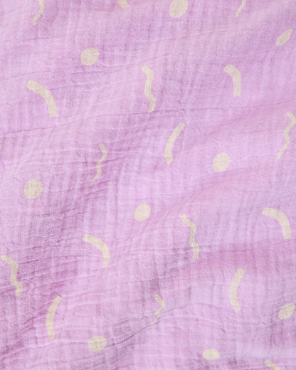 Organic Muslin Swaddle | Lilac Squiggles