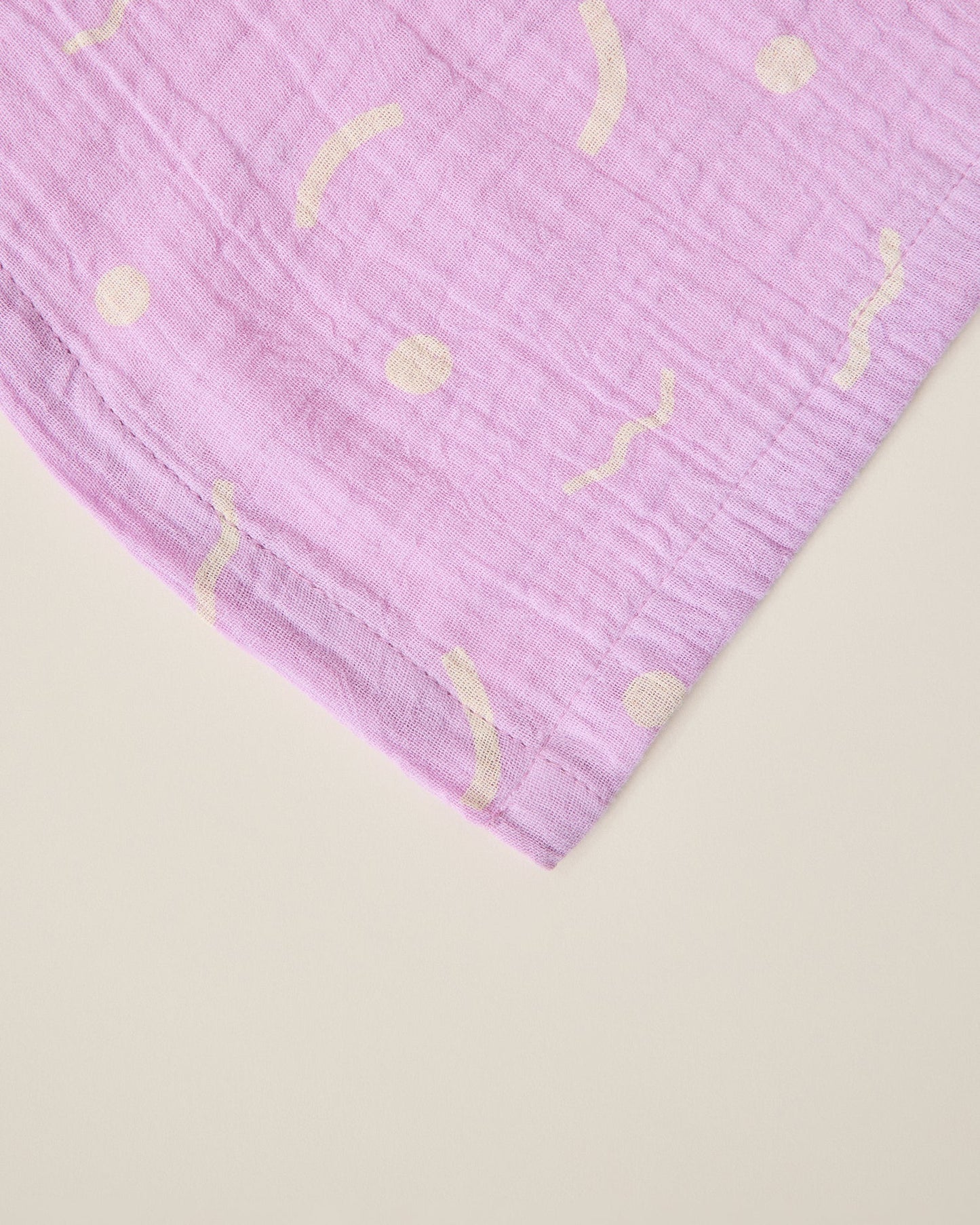 Organic Muslin Swaddle | Lilac Squiggles