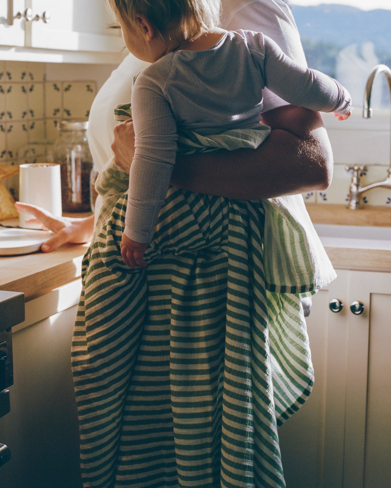 Muslin Breastfeeding Bundle | Sage Stripe