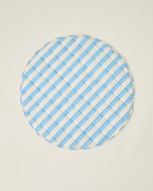 Inside/Outside Play Mat | Blue Wide Stripe