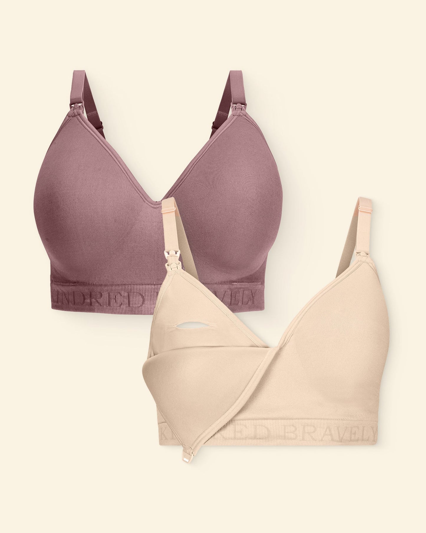 Sublime® Contour Pumping Bra Two-Pack | Beige & Twilight
