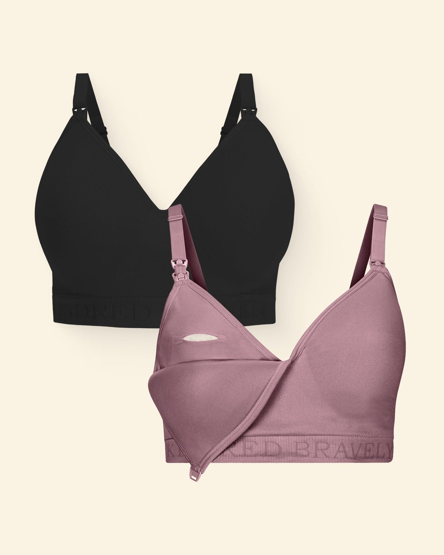 Sublime® Contour Pumping Bra Two-Pack | Black & Twilight