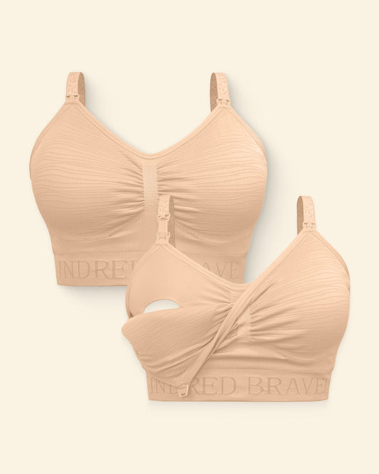 Sublime® Hands-Free Pumping Bra Two-Pack | Beige