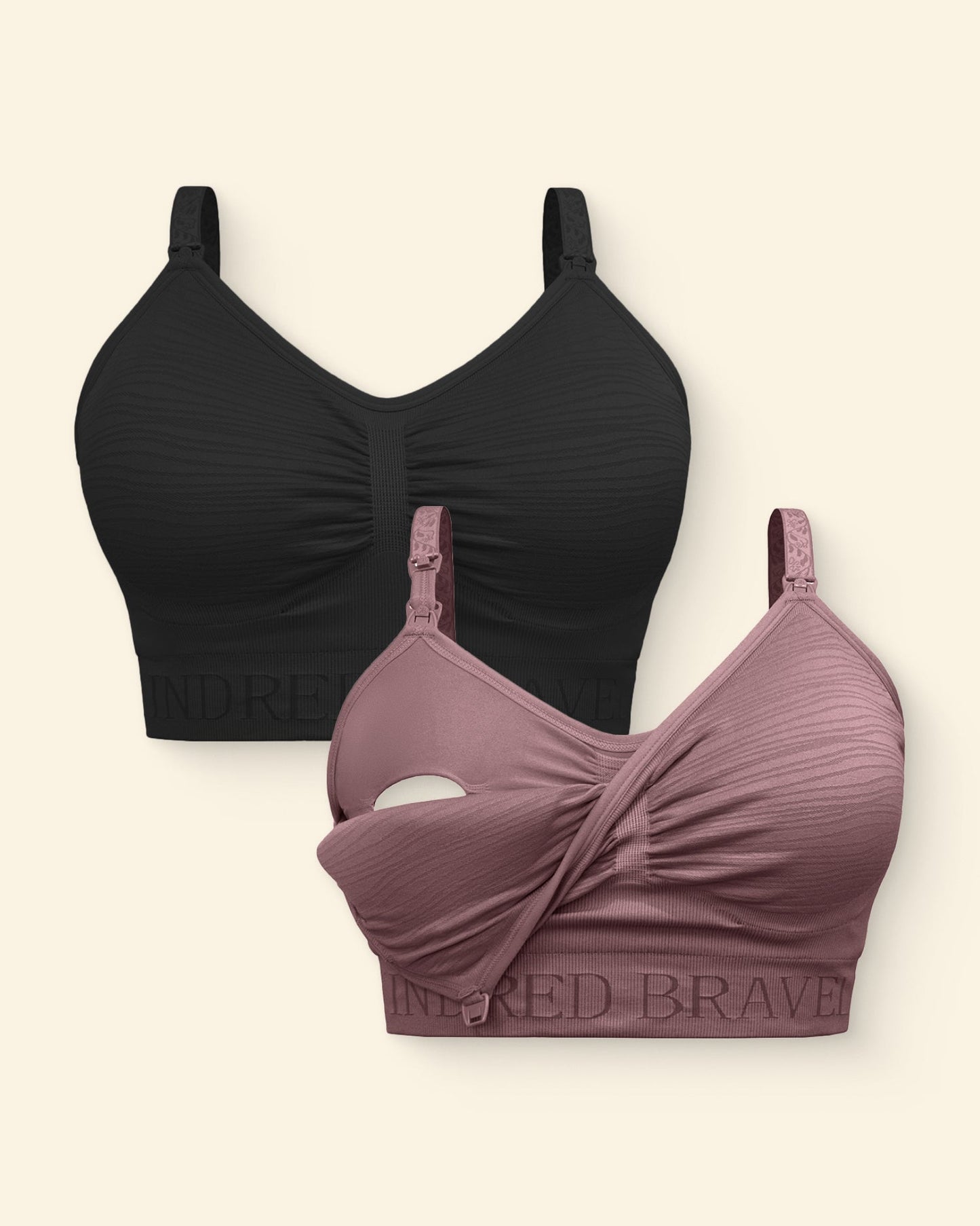 Sublime® Hands-Free Pumping Bra Two-Pack | Black & Twilight